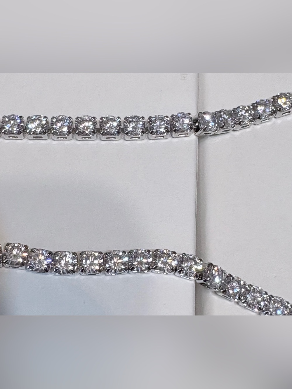 5 MM VVS1 Full Moissanite  Tennis Chain/ GRA Card   D color VVS1  21.65 i - Picture 4 of 7